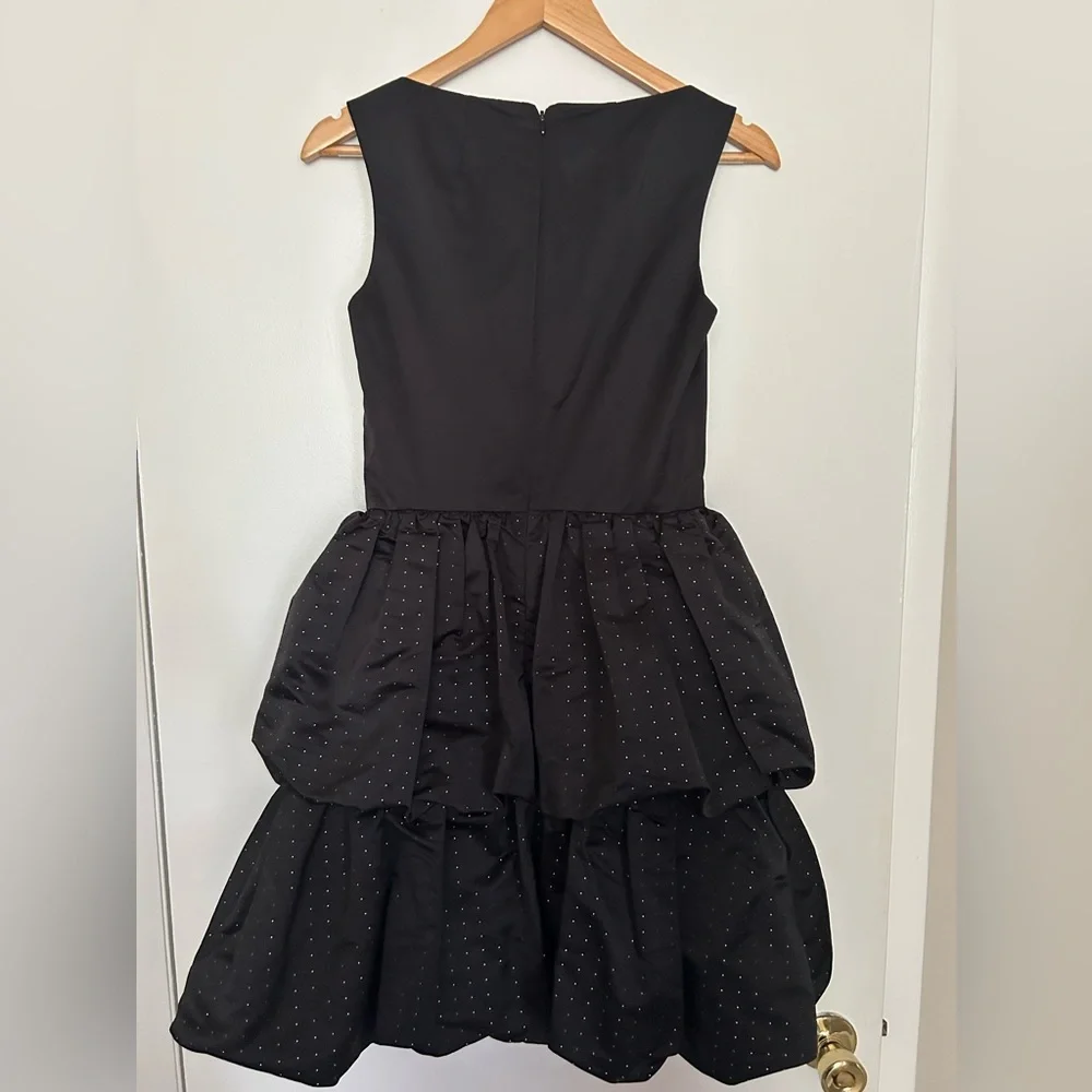 Reiss Faith Black Bubble Polka Dot Mini Cocktail Dress - Size 2 - Picture 4 of 10
